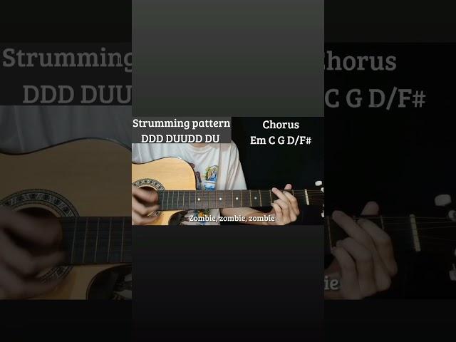 Zombie - The Cranberries (Guitar tutorial) #short #guitarchords