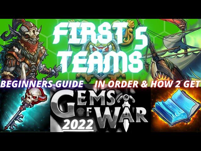 Gems of War beginner guide First 5 Teams to build in order | 5 best starter teams & how to get them