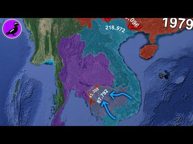 Third Indochina War in 1 minute using Google Earth