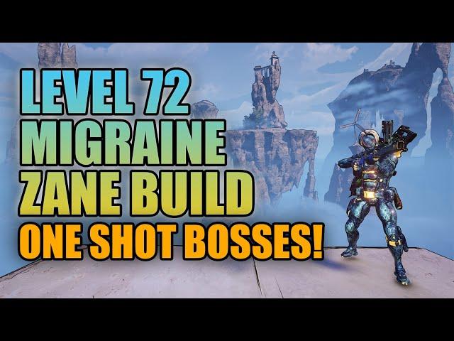 Borderlands 3 | Level 72 Migraine Zane Build (One Shot Bosses) - Most Powerful One Shot Build