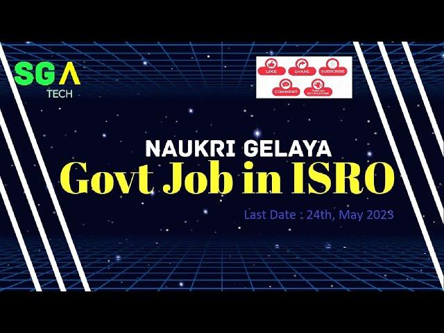 ISRO Scientist | Government Jobs Vacancy 2023