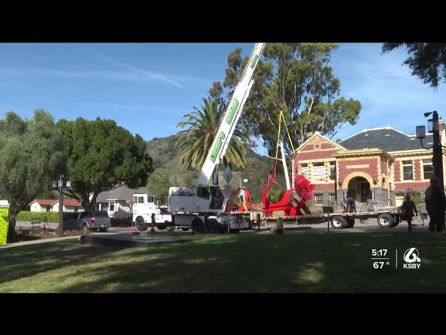 Four-ton sculpture removed from SLOMA, heading south