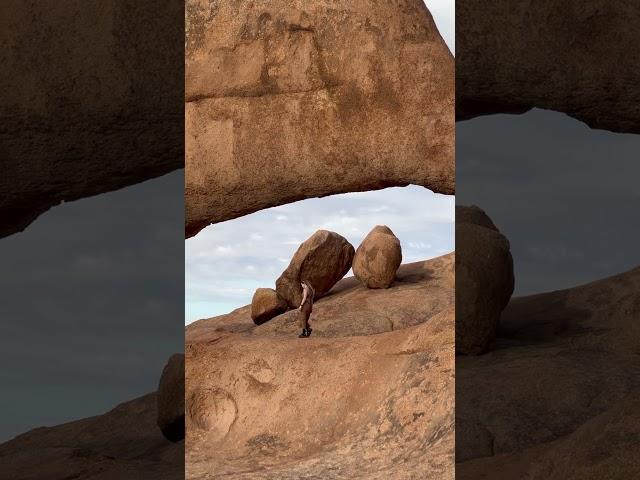 The Spitzkoppe Rock Arch is a natural granite formation in Namibia #spitzkoppe #namibia