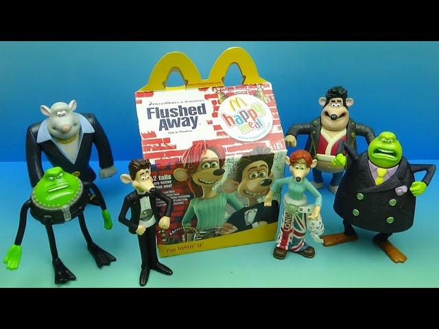 2006 FLUSHED AWAY set of 6 McDONALD'S HAPPY MEAL MOVIE COLLECTIBLES VIDEO REVIEW "SOURIS CITY"