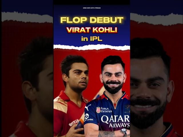 Virat Kohli's Flop Debut in IPL  #shorts