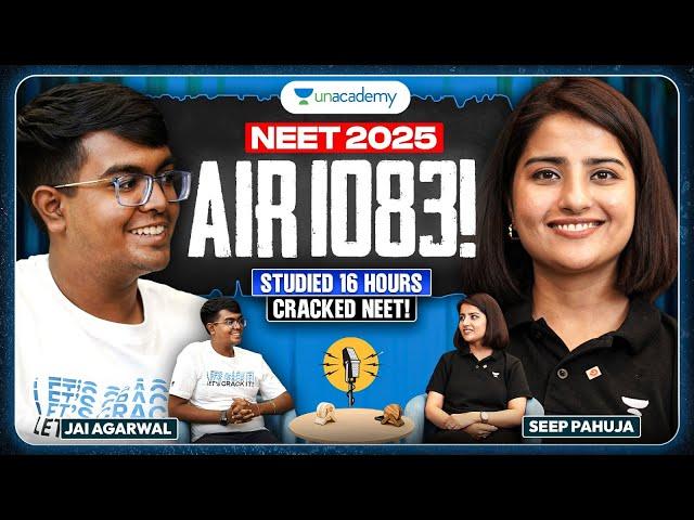 How Jai Agrawal Cracked NEET 2025 | 16-Hour Study Plan | AIR 1083 Journey #neet2026