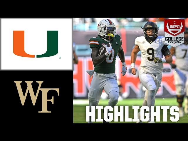 Wake Forest Demon Deacons vs. Miami Hurricanes | Full Game Highlights | ESPN College Football