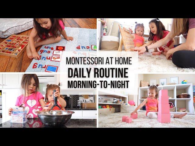 MONTESSORI AT HOME: Our *ENTIRE* DAILY Routine! // Montessori Homeschool for Toddler & Preschooler