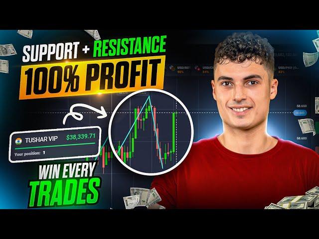 Quotex Support + Resistance 100% Profit | binary trading | quotex trading strategy | Quotex Trading