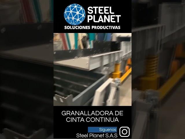 Granalladora de cinta continúa para superfies de aluminio y latón #shorts #aluminium #brass