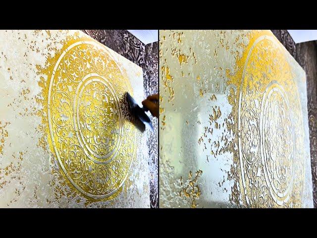 How to create beautiful wall decor using marble stucco and stencils