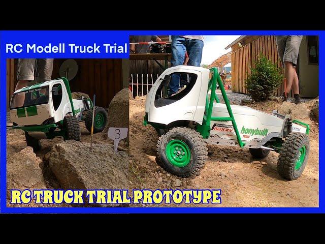 RC Truck Trial Prototype with All-Wheel Steering in the RC Scale Trial Parcour