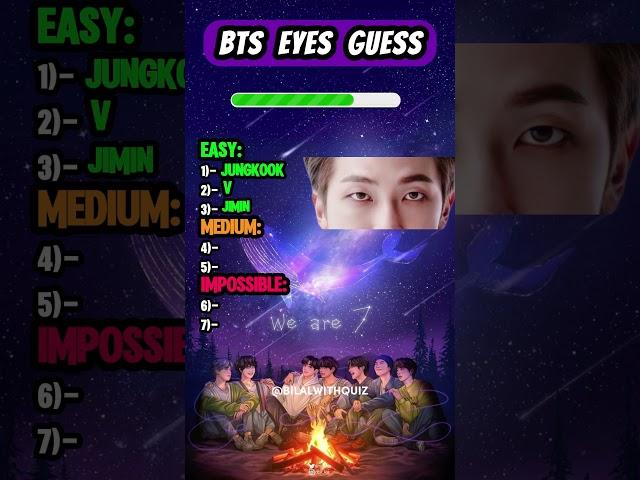 Guess the BTS Member by Their Eyes!  Only True ARMYs Will Get 100%! #BTS #GuessTheMember #ARMY