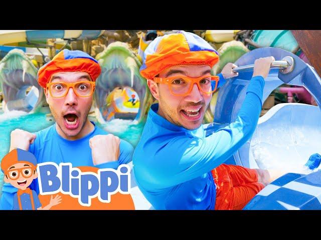 Blippi Makes a SPLASH at a Waterpark | BEST OF BLIPPI TOYS | Educational Videos for Kids