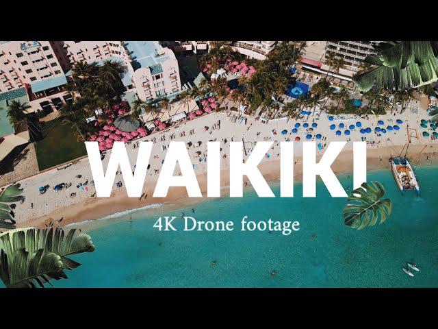 【HAWAII】Beautiful Waikiki /4K Drone footage  