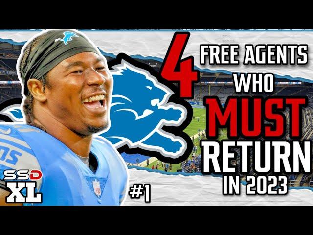 4 Free Agents who MUST RETURN for the Detroit Lions in 2023(LionsWire)