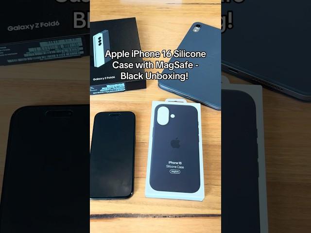  iPhone 16 Silicone Case Black – Unboxing & First Look! #shorts