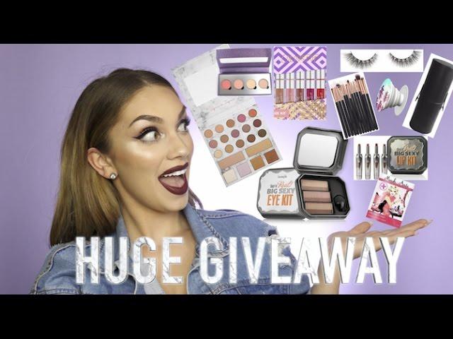 HUGE INTERNATIONAL MAKEUP GIVEAWAY! (CLOSED) 2017 Carli Bybel Palette, LipKits & more | Julia Dantas