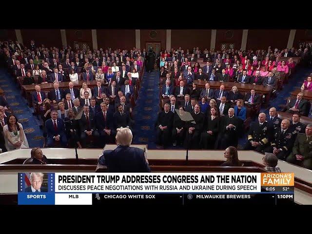 Trump addresses peace talks with Ukraine, Russia during speech to Congress