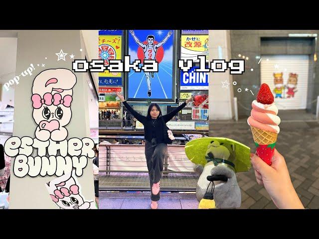 JAPAN VLOG⋅⭒ 48 hours in Osaka ⭒ esther bunny pop-up, ffxiv eorzea themed cafe, trinket shopping!