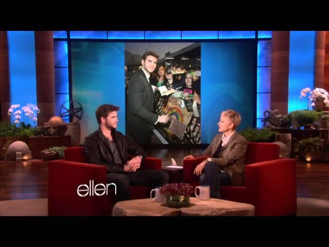 Liam Hemsworth from 'The Hunger Games!'.( LIAM TALKS ABOUT MILEY ON ELLEN, AND PUNK'D)