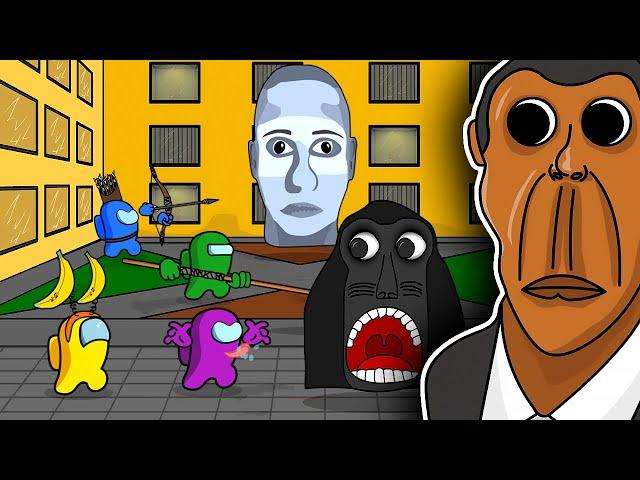 AMONG US vs. OBUNGA NEXTBOT in BACKROOMS | Selene Delgado | Angry Munci | Toonz Animation