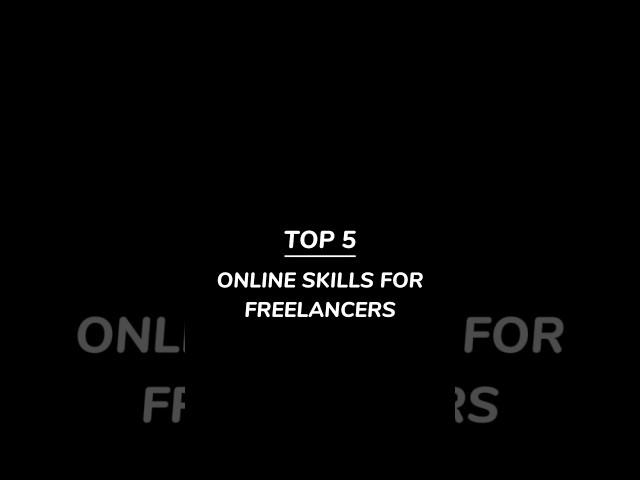 TOP 5 ONLINE SKILLS FOR FREELANCERS || SKILLS THAT MAKE YOU BILLIONAIRE #graphicdesign #ai