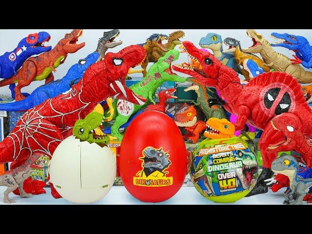 Jurassic World Unboxing Review | Dino Eggs Hatch, Collection Trex, Velociraptor , Spinosaurus | ASMR