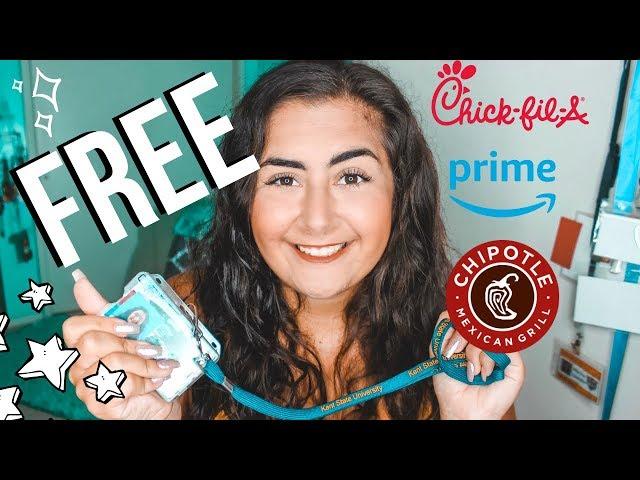 10 THINGS COLLEGE STUDENTS GET FOR FREE | College life hacks