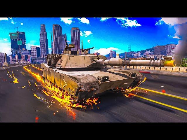 Unstoppable 9999HP Tank Destroying Cops In GTA 5 RP