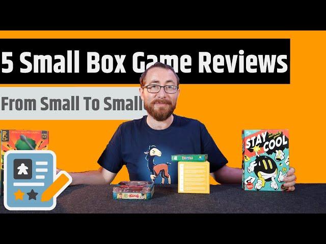 5 Small Box Game Reviews - Coloretto, Stay Cool, K3, Food Fighter & Captain Carcass