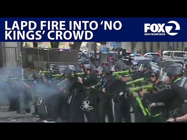 LIVE: Los Angeles police fire less-lethal rounds towards crowd at 'No Kings' protest | KTVU