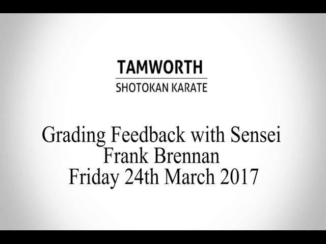 Tamworth Shotokan Karate Club - Grading Feedback (24th March 2017)