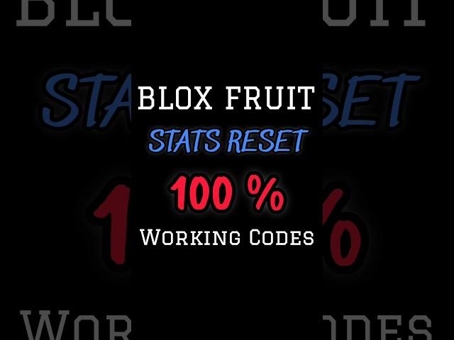 Blox Fruits Stat Reset Codes (100% WORKING!) #shorts #youtubeshorts #bloxfruits #roblox