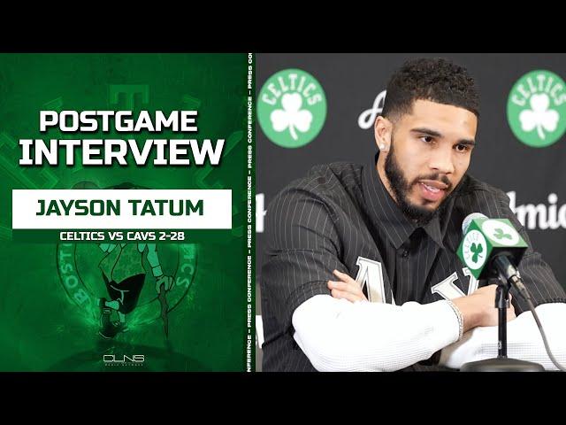 Jayson Tatum on Losing 22 Point Lead to Cavs | Celtics Postgame Interview 2-28