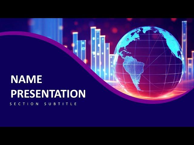 Focusing on Global Reach and Data Visualization PowerPoint Template for Professional Presentations