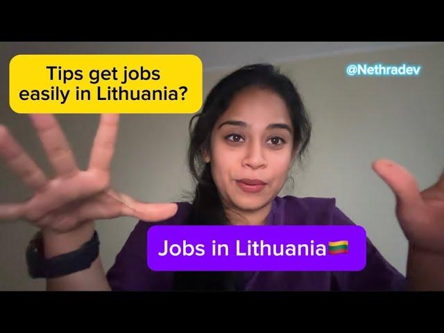 High possibility to get jobs in Lithuania  #nethradev #jobs #europe #lithuania #vilnius #kaunas