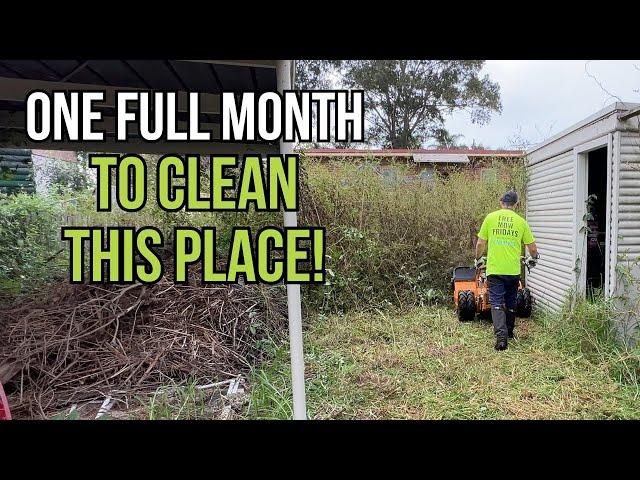 It took an ENTIRE MONTH to Clean Up this Place! Free Mow Fridays