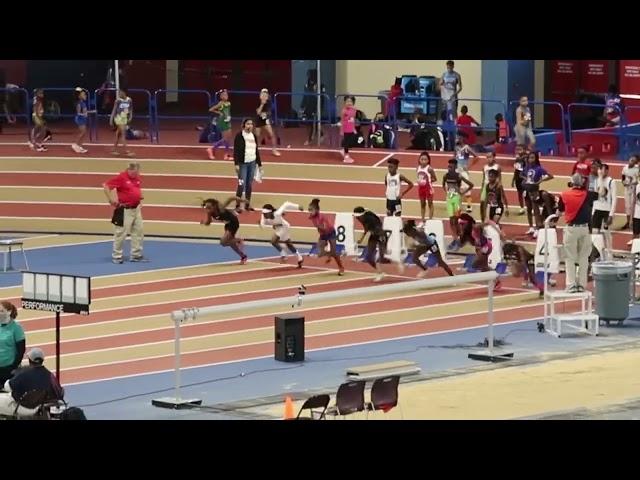 *New PR* Melanie Doggett 11-12 girls 60m final (8.02) - The Bama Showcase