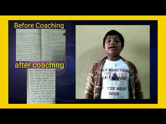 Handwriting coaching center. Kothagudem , telangana , India.