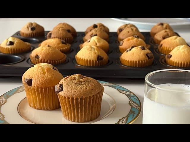 Two flavors of mini chocolate chips muffins