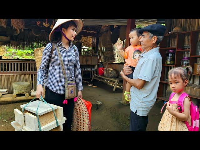 Try to work with grandpa - Cook pumpkin porridge to sell - Make chairs - Animal care | Ly Phuc Binh