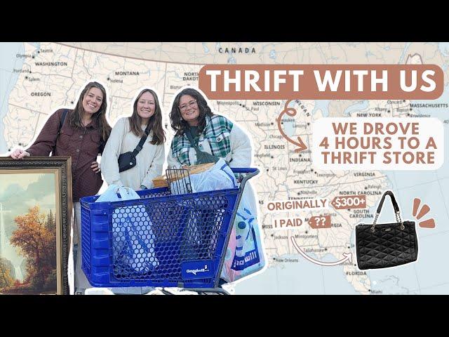 Road Trip to my FAVORITE Thrift Store | Thrift With Me | Thrift Haul Try On | Goodwill Thrift Haul