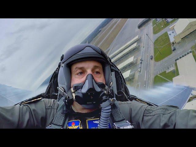 C-130 Pilot Backseat Ride During F-16 Demo - 9G's over 10 times