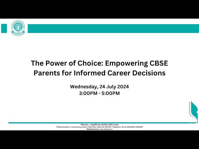 The Power of Choice: Empowering CBSE Parents for Informed Career Decisions