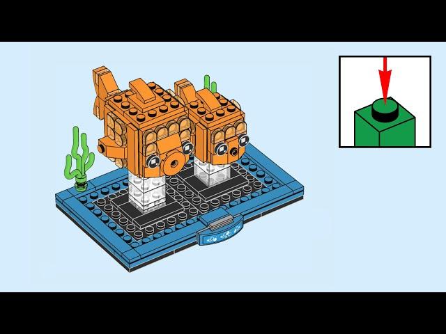 LEGO BrickHeadz 40442, Goldfish - building instructions