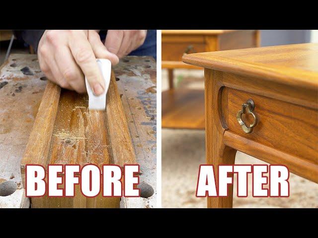 Thrift Store Score! | Refinishing Solid Walnut Mid Century Tables | Furniture Restoration