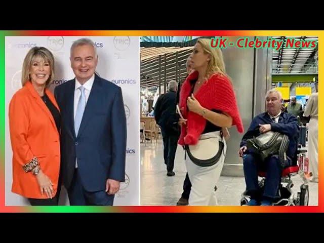 Eamonn Holmes returns to UK in his wheelchair with girlfriend after Ruth calls in lawyer