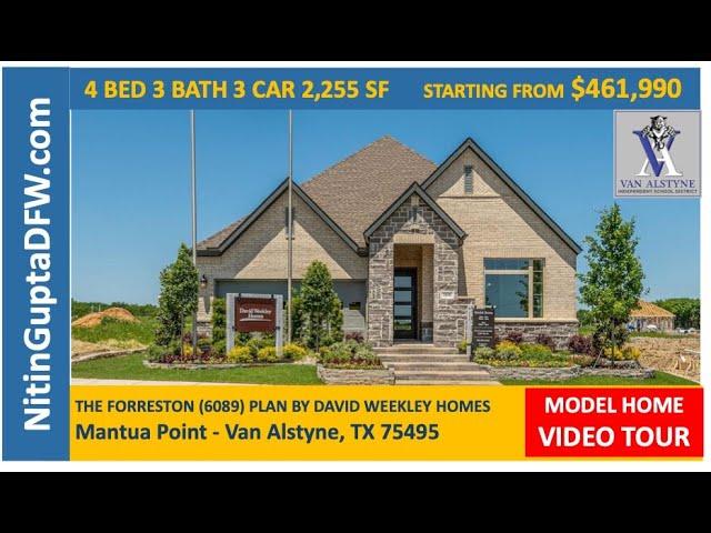 Forreston Plan By David Weekley Homes in Mantua Point in Van Alstyne, TX Van Alstyne Model Home Tour