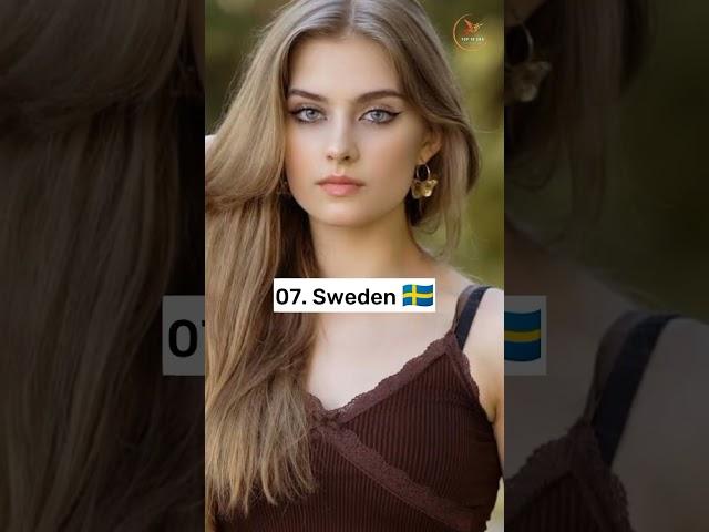 Top 10 Countries With Most Beautiful  Women In The World  | #shorts  #youtubeshorts #short